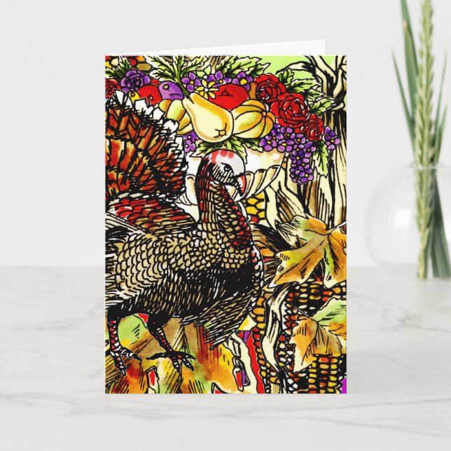 Invitation Cadeau de fête Turquie d'automne de thanksgiving (Devant)