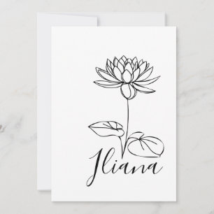 Invitation Cadeau de fleur de naissance personnalisé de nénup