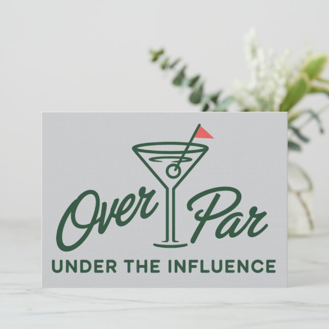 Invitation Cadeau de golf au-dessus du par et sous influence  (Debout devant)