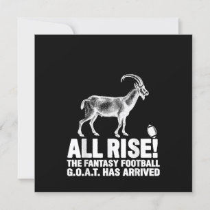 Invitation Cadeau de la chèvre de football fantastique de cha