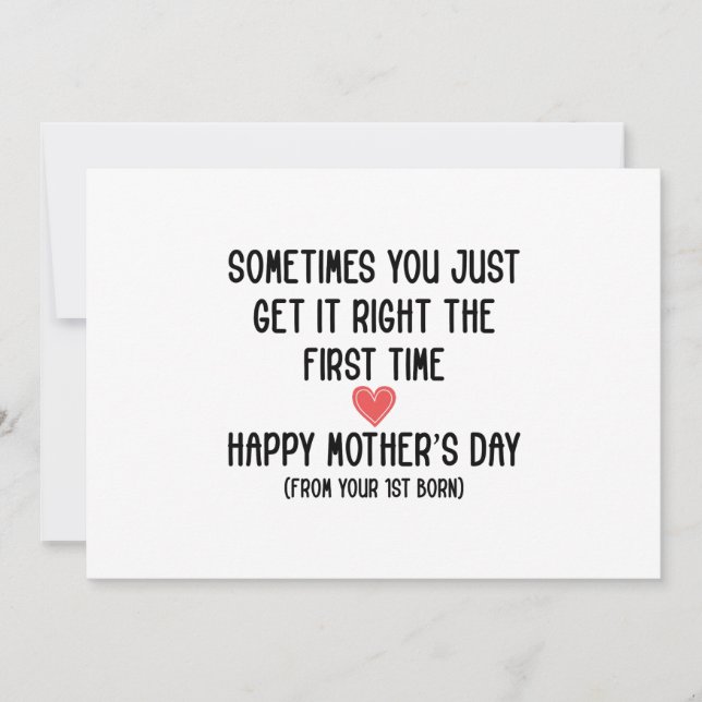 Invitation Cadeau de la Fête des mères du premier enfant Cade (Devant)