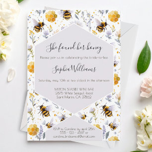Invitation Cadeau de Mariage Elle a Trouvé Son Miel Abeilles 