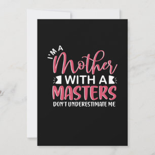 Invitation Cadeau de mère Je suis une mère avec un master