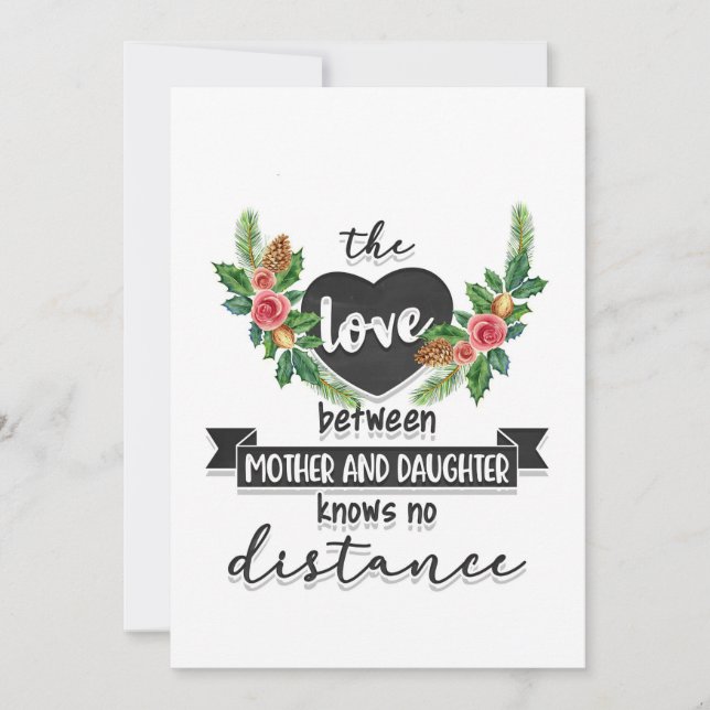 Invitation Cadeau de mère L'amour entre mère et fille (Devant)