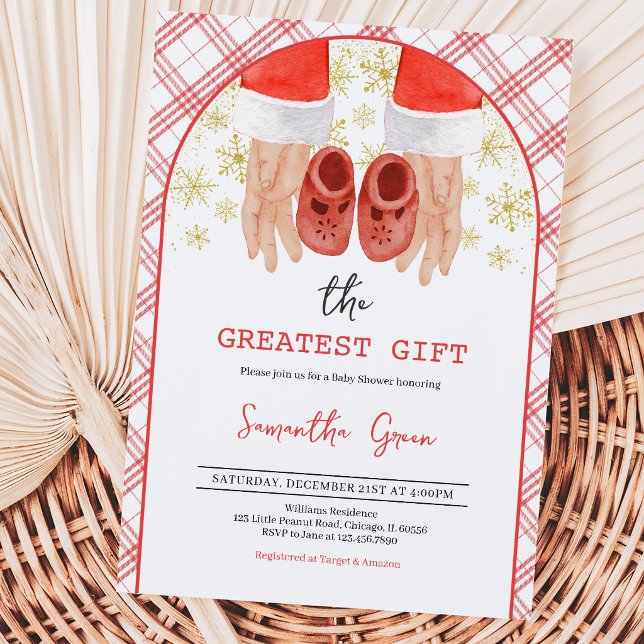 Invitation Cadeau de Noël Baby Shower (Créateur téléchargé)