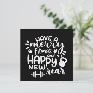 Invitation Cadeau de Noël drôle de fitness sarcasme Gym Vacan