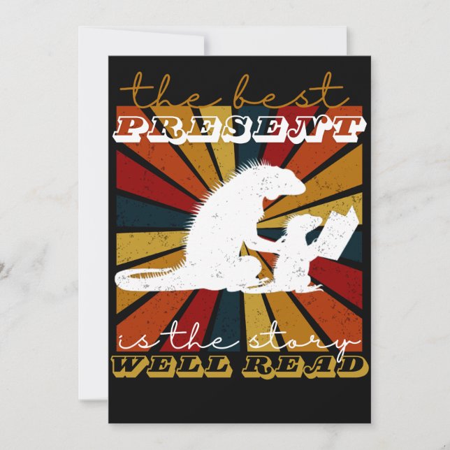 Invitation Cadeau de Noël graphique Iguane pour les amateurs  (Devant)