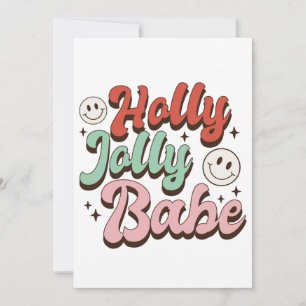 Invitation Cadeau de Noël Holly Jolly Babe