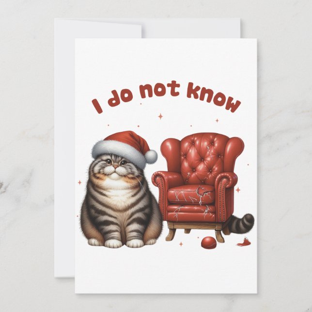 Invitation Cadeau de Noël Je ne sais pas (Devant)