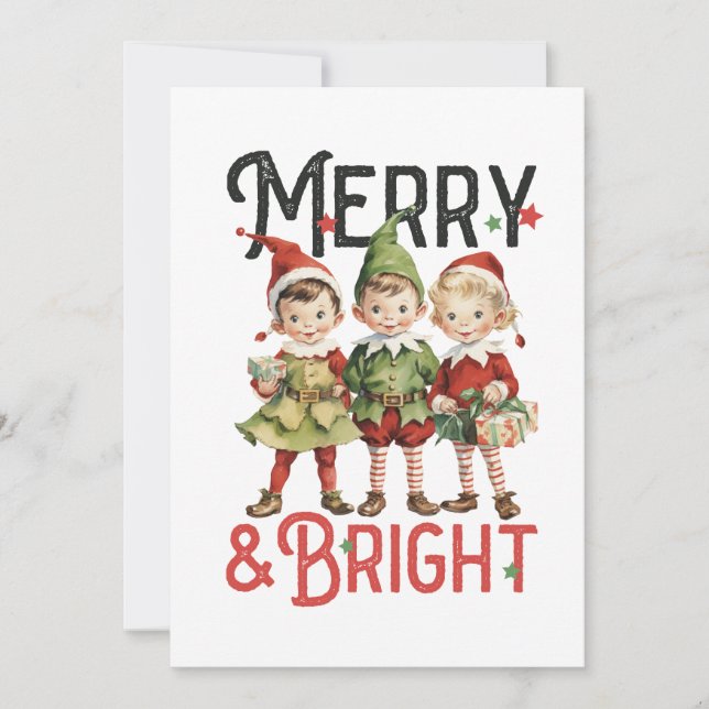 Invitation Cadeau de Noël Joyeux et Lumineux (Devant)