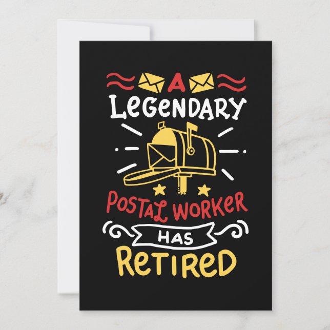 Invitation Cadeau de retraite pour facteur à la retraite (Devant)