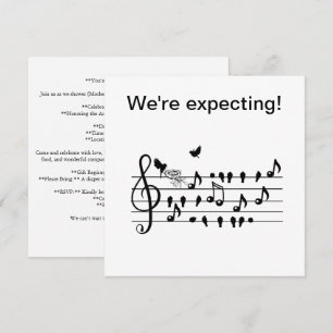 Invitation Cadeau de souvenir de musique de douche de bébé pe