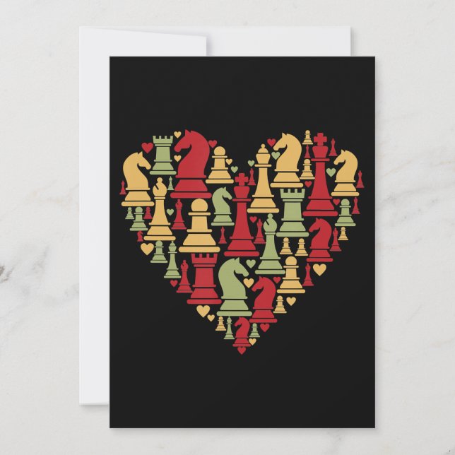 Invitation Cadeau d'échecs | J'Aime Vraiment Les Échecs (Devant)