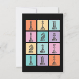 Invitation Cadeau d'échecs J'Aime Vraiment Les Pièces D'Éch