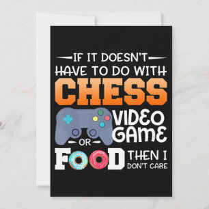 Invitation Cadeau d'échecs Jeu Vidéo D'Échecs Ou Conception