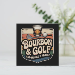 Invitation Cadeau drôle de père golfeur de golf Bourbon vinta