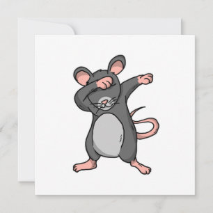 Invitation Cadeau drôle de rat dabant pour amateur de souris 