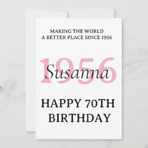 Invitation Cadeau élégant et moderne de 70 ans surprise à pet