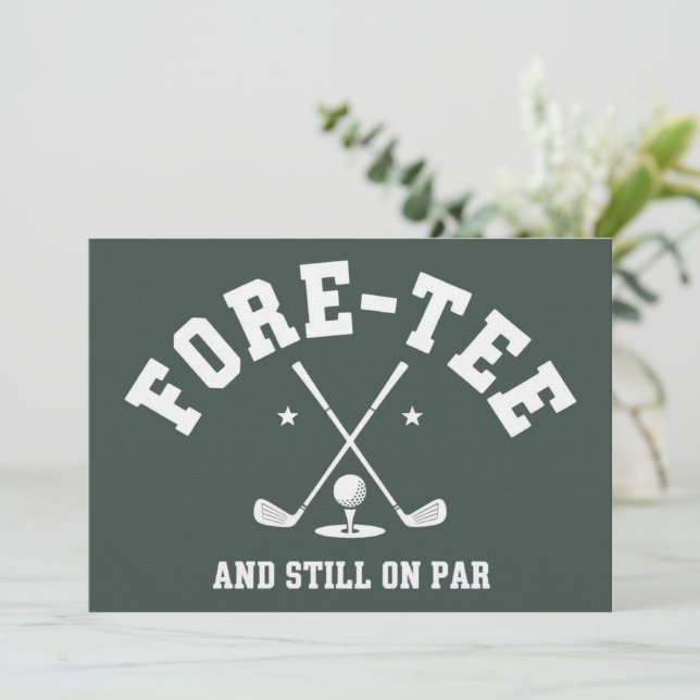 Invitation Cadeau golf 40e anniversaire 40 ans Golf  (Debout devant)