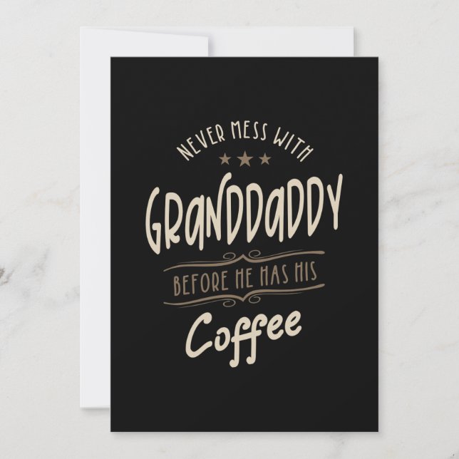 Invitation Cadeau Granddaddy Café Grandpa (Devant)