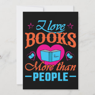 Invitation Cadeau lecteur J'aime les livres plus que les gens