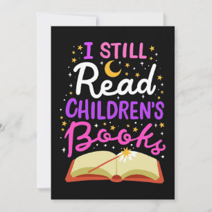 Invitation Cadeau lecteur Je lis encore des livres pour enfan