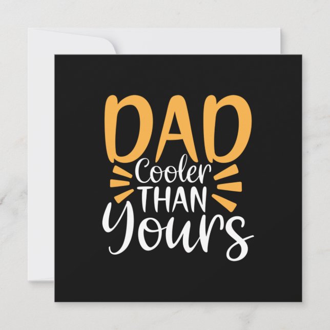 Invitation Cadeau Papa Mon Père Plus Cool Que Le Vôtre (Devant)