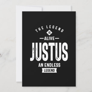 Invitation Cadeau personnalisé de naissance avec nom Justus