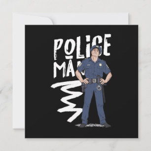 Invitation Cadeau policier policier policier policier policie