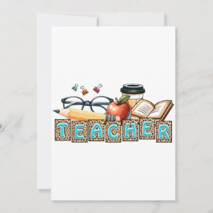 Invitation Cadeau pour Enseignant Crayon Enseignant