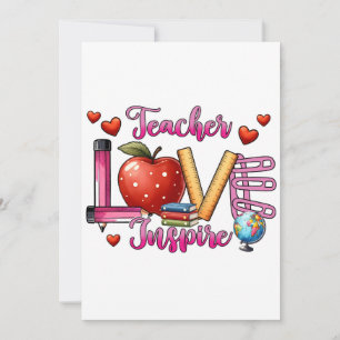 Invitation Cadeau pour Enseignant Enseignant Amour Inspire