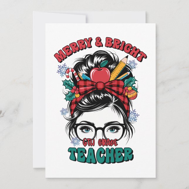 Invitation Cadeau pour Enseignant | Enseignant Joyeux et Lumi (Devant)