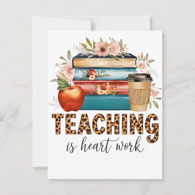 Invitation Cadeau pour Enseignant | Enseigner est une Affaire (Devant)