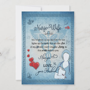 Invitation Cadeau pour femme infirmière   Lettre à ma femme d
