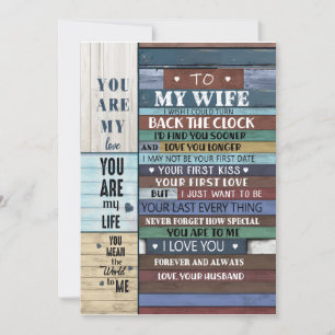 Invitation Cadeau pour femme Lettre à ma femme amour de mon