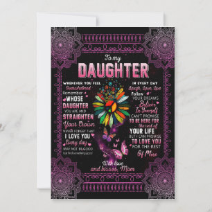 Invitation Cadeau pour fille   Lettre à ma fille de la part d