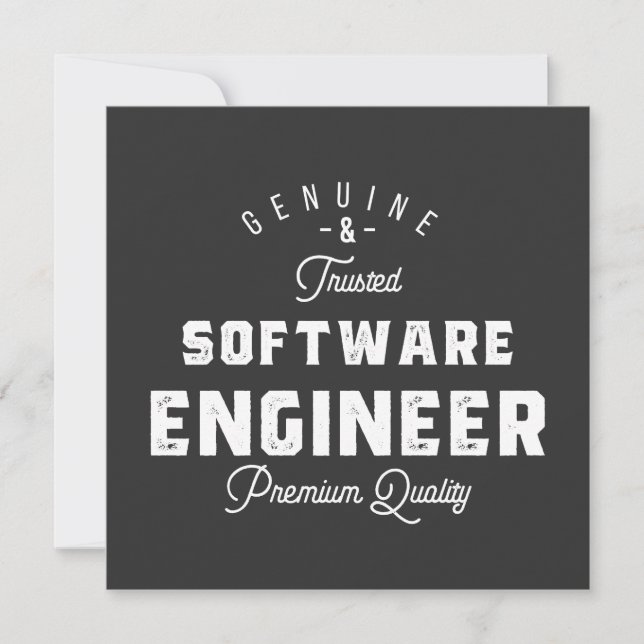 Invitation Cadeau pour ingénieur logiciel (Devant)