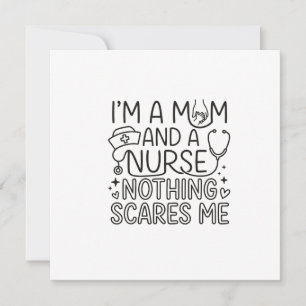 Invitation Cadeau pour maman infirmière minimaliste, infirmiè