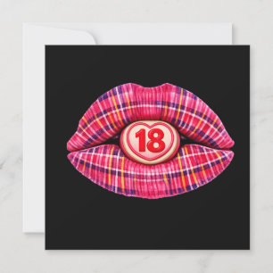 Invitation Cadeau tartan écossais d'anniversaire 18 ans pour 
