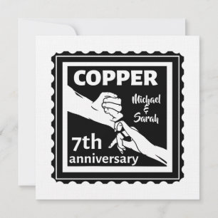 Invitation cadeau traditionnel de 7e anniversaire de mariage 