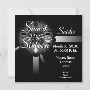Invitation cadeau VIP Sweet sixteen - Personnalise