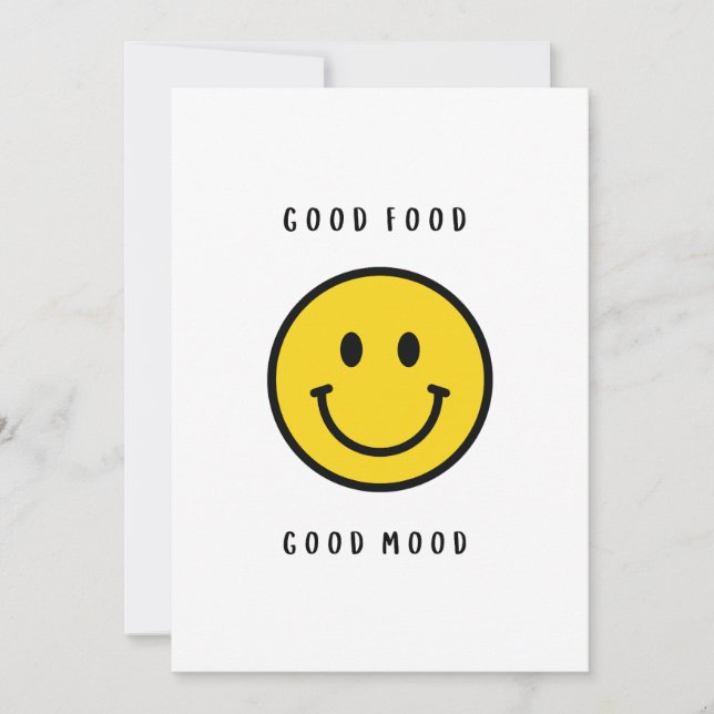 Invitation Cadeau visage souriant, visage emoji  (Devant)