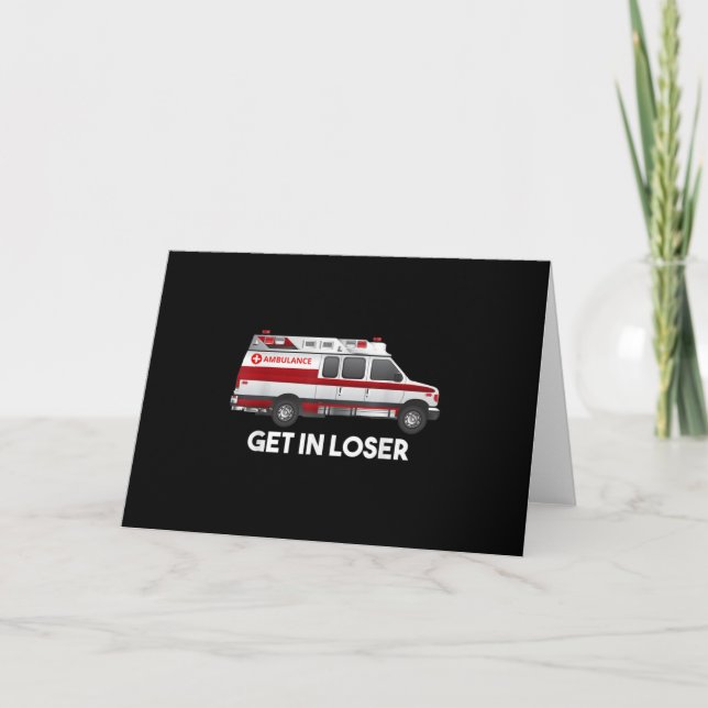 Invitation Cadeaux d'ambulance EMS EMT Paramedic pour les per (Devant)