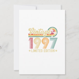 Invitation Cadeaux d'anniversaire style Vintage pour les anné