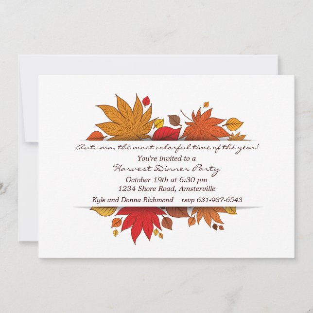 Invitation cadeaux d'automne (Devant)