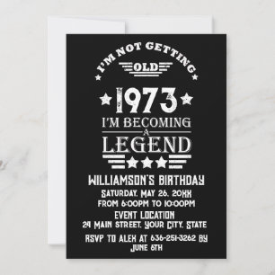 Invitation Cadeaux de 50e anniversaire vintages personnalisés