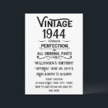 Invitation Cadeaux de 80e anniversaire vintages personnalisés<br><div class="desc">Vous pouvez ajouter un peu d'originalité avec cette édition limitée, qualité premium, et original, classe, rétro et d'apparence vintage conception graphique d'anniversaire avec une police de typographie cool. C'est une excellente idée cadeau pour les hommes, les femmes, les maris, les épouses, les petites amies et les petits amis qui vont...</div>