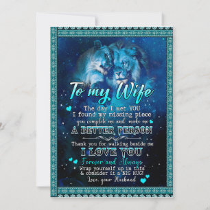 Invitation Cadeaux de femme Lettre À Ma Femme Amour Du Mari