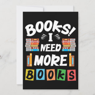 Invitation Cadeaux de lecteur Livres que j'ai besoin de plus 