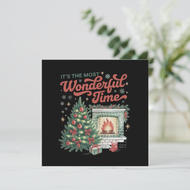 Invitation Cadeaux de Noël C'est la période la plus merveille (Debout devant)